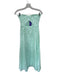 Lulus Size S Mint Polyester Strapless Jaquard Keyhole Back Maxi Dress Mint / S