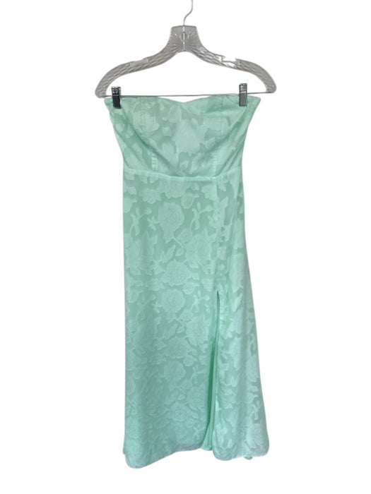 Lulus Size S Mint Polyester Strapless Jaquard Keyhole Back Maxi Dress Mint / S