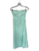 Lulus Size S Mint Polyester Strapless Jaquard Keyhole Back Maxi Dress Mint / S