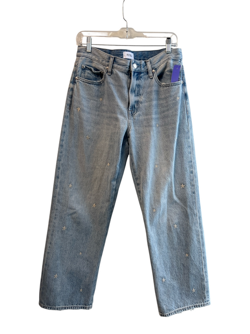 Pistola Size 28 Light Wash Cotton Mid Rise stars Zip Fly Straight Cut Jeans Light Wash / 28