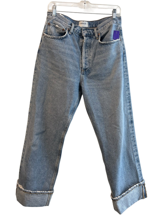 Agolde Size 27 Med Light Wash Cotton Button Fly 5 Pocket Mid Rise Jeans Med Light Wash / 27