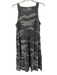 Splendid Size Small Green Viscose Blend Camoflage Sleeveless Pockets Dress Green / Small