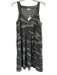 Splendid Size Small Green Viscose Blend Camoflage Sleeveless Pockets Dress Green / Small