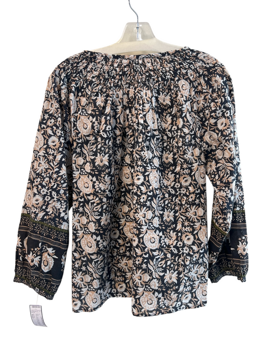 Cleobella Size Small Black, Tan & White Organic Cotton Long Sleeve Top Black, Tan & White / Small