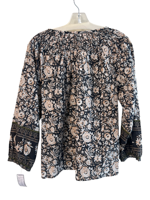 Cleobella Size Small Black, Tan & White Organic Cotton Long Sleeve Top Black, Tan & White / Small