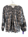 Cleobella Size Small Black, Tan & White Organic Cotton Long Sleeve Top Black, Tan & White / Small