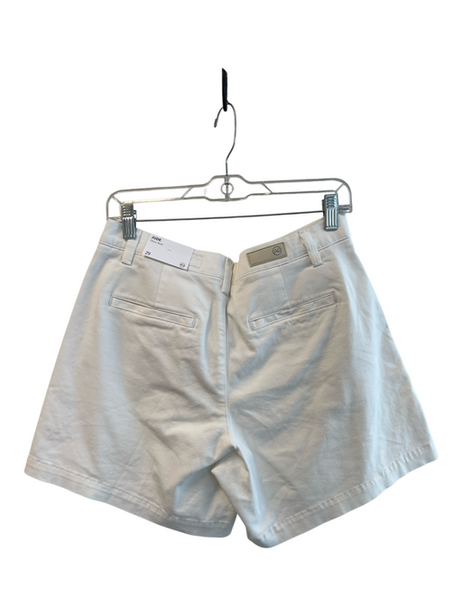 AG Size 29 White Cotton Blend Chino Pockets Zip Fly Shorts White / 29