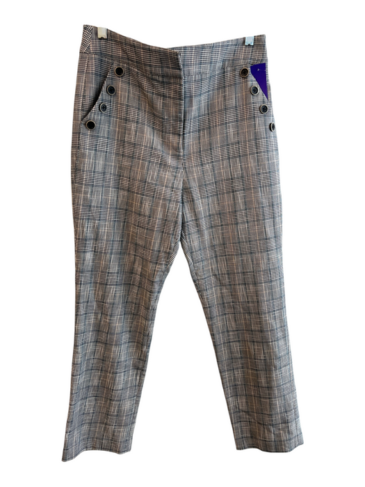 Veronica Beard Size 6 Black, White & Teal Cotton Blend Zip Fly Side Pocket Pants Black, White & Teal / 6