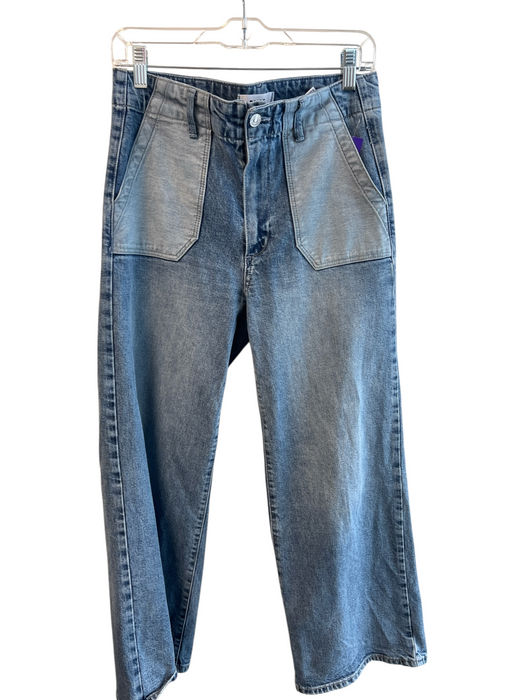 Paige Size 28 Med Light Wash Cotton Blend Mid Rise Zip Fly Color Block Jeans Med Light Wash / 28
