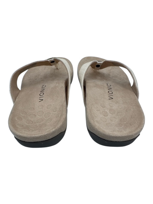 Vionic Shoe Size 9.5 Beige Leather Thong Strap Shoes Beige / 9.5