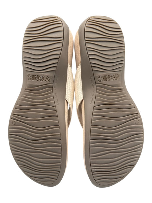 Vionic Shoe Size 9.5 Beige Leather Thong Strap Shoes Beige / 9.5