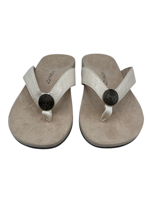 Vionic Shoe Size 9.5 Beige Leather Thong Strap Shoes Beige / 9.5