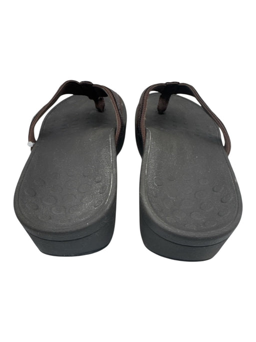 Vionic Shoe Size 10 Black & Brown Leather Thong Strap Shoes Black & Brown / 10