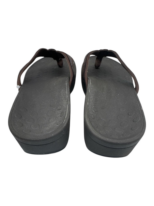 Vionic Shoe Size 10 Black & Brown Leather Thong Strap Shoes Black & Brown / 10