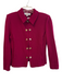 St John Collection Size 8 Fushcia No Fabric Tag Long Sleeve Gold Hardware Jacket Fushcia / 8