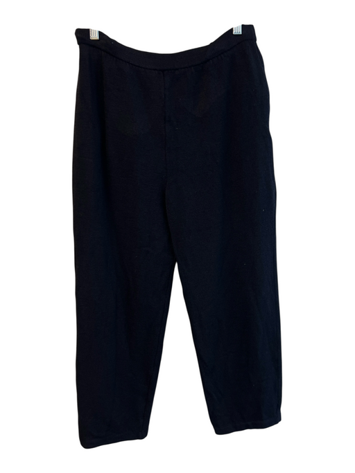 St John Basics Size 6 Black No Fabric Tag Elastic Waist solid color Knit Pants Black / 6
