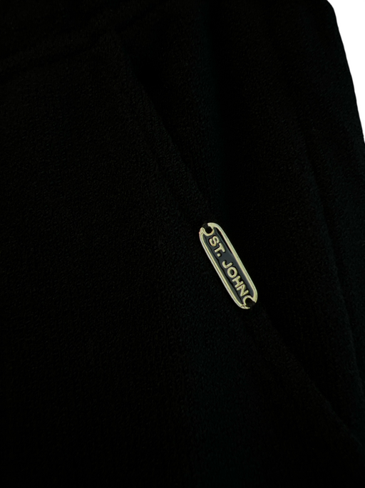 St John Sport Size S Black No Fabric Tag Tie & Elastic Waist solid color Pants Black / S