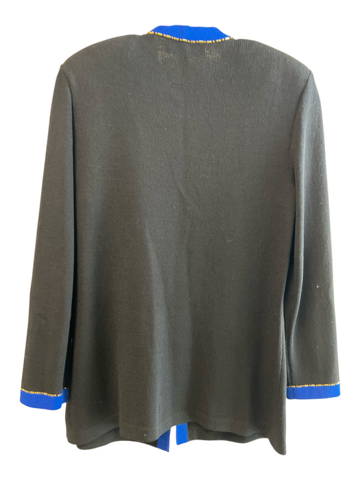 St John Collection Size 6 Black & Blue No Fabric Tag Long Sleeve Knit Top Black & Blue / 6