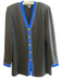 St John Collection Size 6 Black & Blue No Fabric Tag Long Sleeve Knit Top Black & Blue / 6