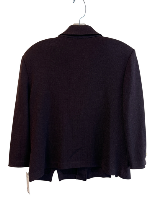 St John Essentials Size 10 Brown No Fabric Tag Long Sleeve Shoulder Pads Top Brown / 10