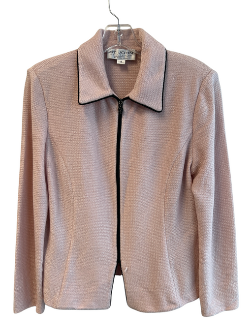 St John Collection Size 8 Pink No Fabric Tag Long Sleeve Shoulder Pads Top Pink / 8
