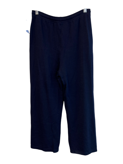 St John Sport Size P Navy Blue No Fabric Tag Tie & Elastic Waist Knit Pants Navy Blue / P