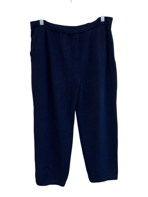 St John Basics Size 6 Navy Blue No Fabric Tag Elastic Waist solid color Pants Navy Blue / 6