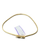 No Brand Yellow Metal Stretch Stones Thin Belts Yellow / S