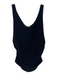 Marisa Baratelli Size 12 Black Nylon Sleeveless Raw Hem Seam Detail Top Black / 12