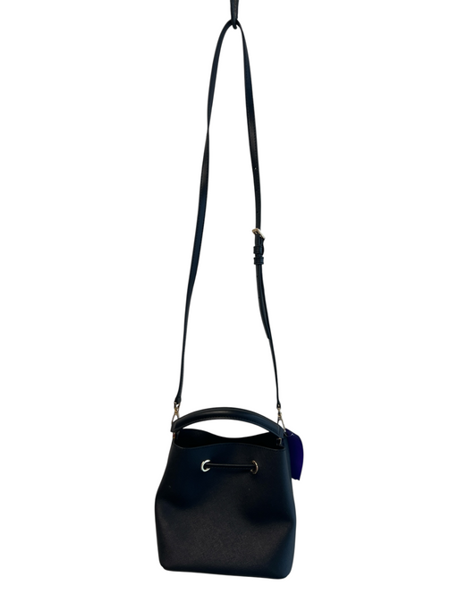 Michael Kors Black Leather Crossbody & Hand Bag Gold Hardware Detachable Bag Black / S