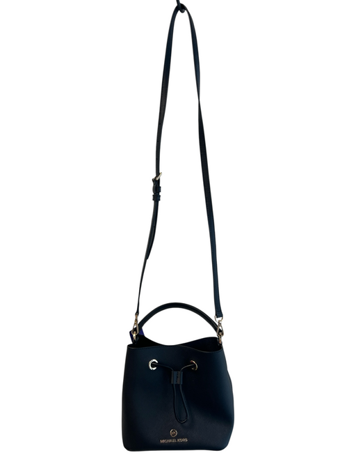 Michael Kors Black Leather Crossbody & Hand Bag Gold Hardware Detachable Bag Black / S