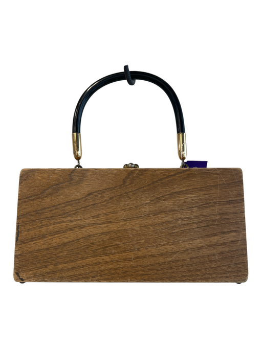 Enid Collins Brown & Multi Wood Bird Handle Bag Brown & Multi / S