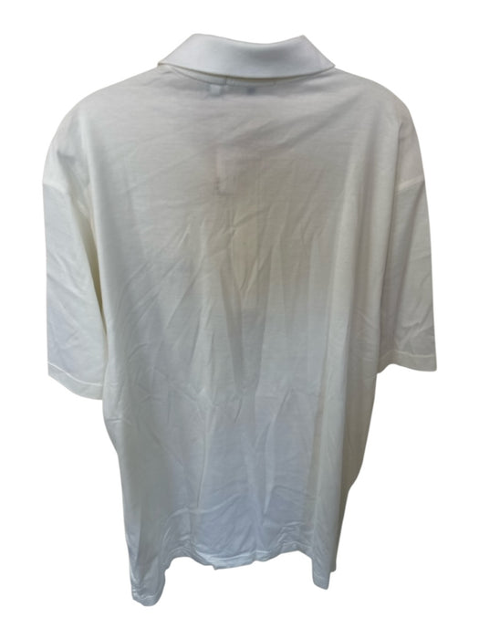 Roaring Fork Club NWT Size L White & Blue Pima Cotton Fishing Men's Polo White & Blue / L