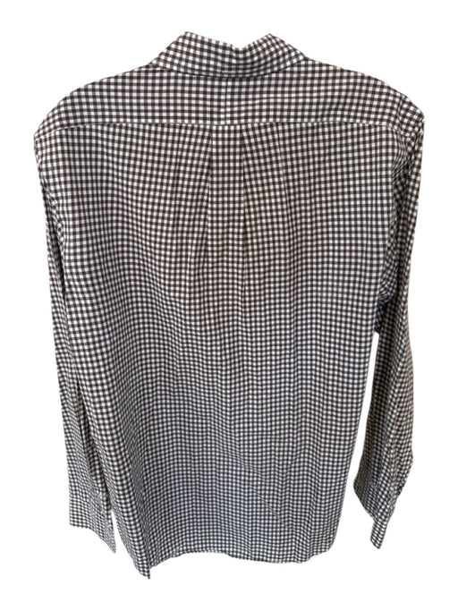 Ralph Lauren Size M Brown & White Cotton Checkered Button Down Men's Shirt Brown & White / M