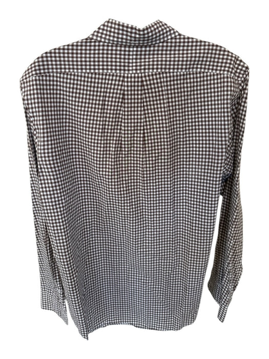 Ralph Lauren Size M Brown & White Cotton Checkered Button Down Men's Shirt Brown & White / M