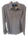 Ralph Lauren Size M Brown & White Cotton Checkered Button Down Men's Shirt Brown & White / M