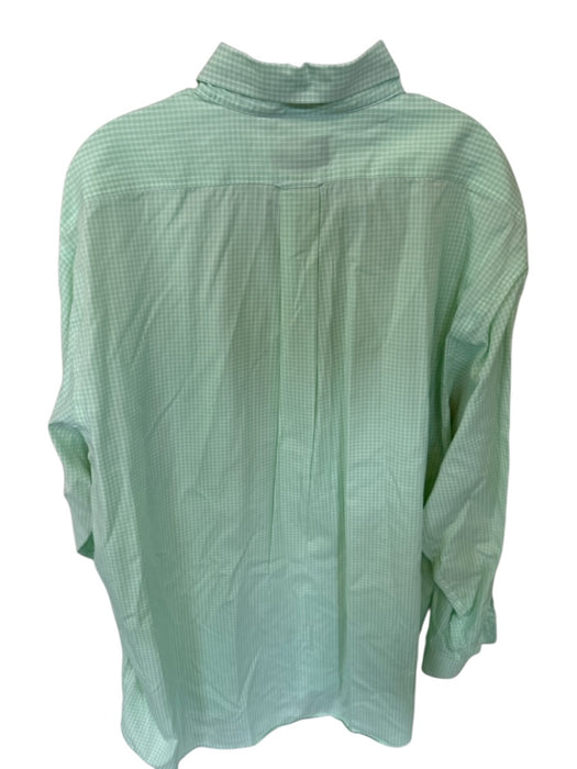 Onward Reserve Size XL Lime & White Cotton Checkered Button Down Men's Shirt Lime & White / XL