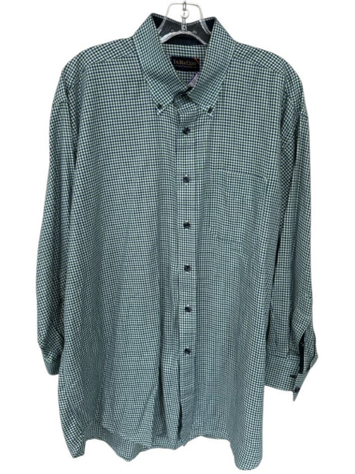 F.A. MacCluer Size XL Green & Blue Cotton Houndstooth Button Down Men's Shirt Green & Blue / XL