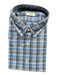 Ingram NWT Size XXL Navy & Gray Cotton Plaid Button Down Men's Shirt Navy & Gray / XXL