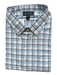 Scott Barber NWT Size XXL Blue & Taupe Cotton Checkered Button Down Men's Shirt Blue & Taupe / XXL