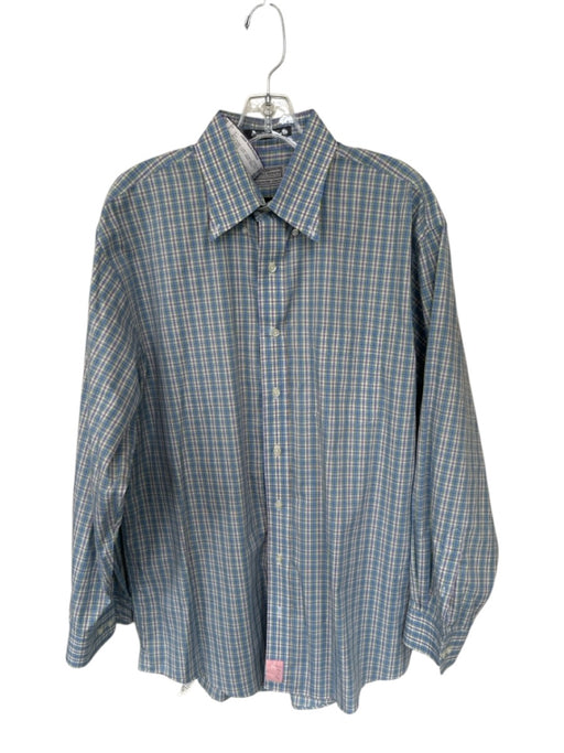 Onward Reserve Size L Blue & Purple Cotton Checkered Button Down Men's Shirt Blue & Purple / L