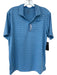 Nike NWT Size M Blue Polyester Lines Golf Men's Polo Blue / M