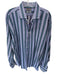 Thomas Dean Size XL Purple & Teal Print Cotton Plaid Striped Button Down Shirt Purple & Teal Print / XL