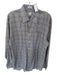 Peter Millar Size L Yellow & Purple Print Cotton Checkered Button Down Shirt Yellow & Purple Print / L
