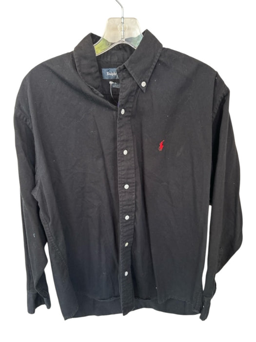 Ralph Lauren Size M Black & Red Cotton Solid Button Down Men's Shirt Black & Red / M