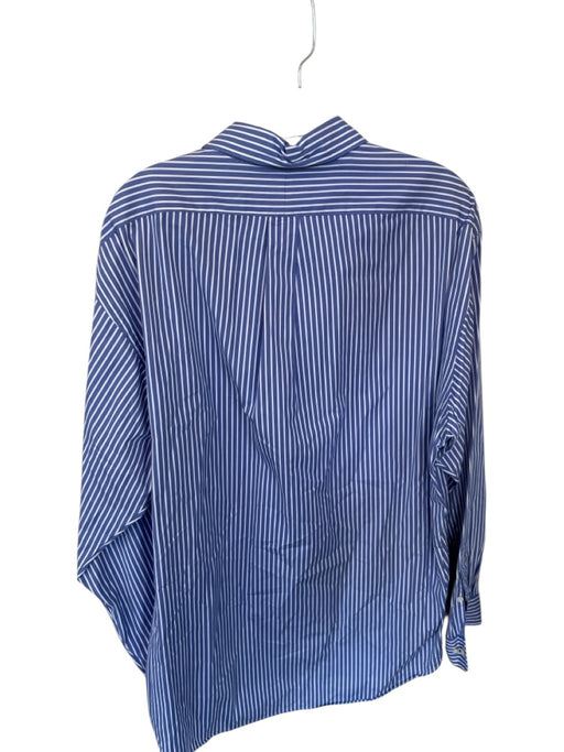 Ralph Lauren Size L Blue & White Cotton Striped Button Down Men's Shirt Blue & White / L