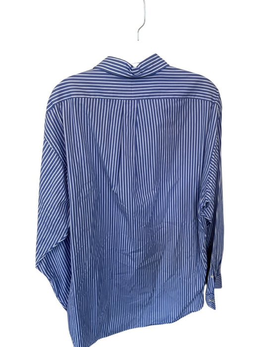 Ralph Lauren Size L Blue & White Cotton Striped Button Down Men's Shirt Blue & White / L
