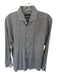 Hugo Boss Size Est M Gray & White Cotton Checkered Button Down Men's Shirt Gray & White / Est M