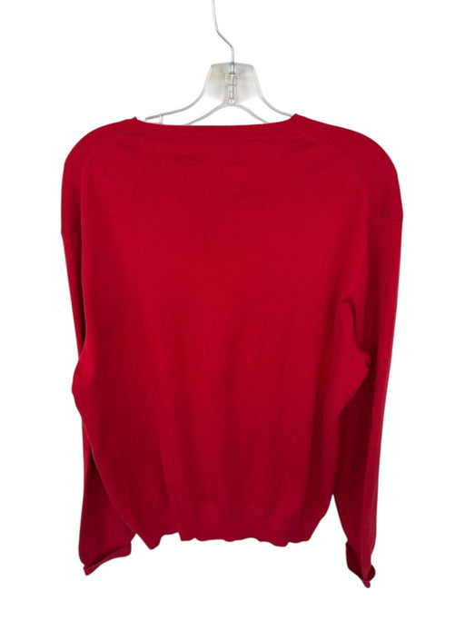 Polo Ralph Lauren Size XL Red & Navy Cotton Solid Crew Neck Men's Sweater Red & Navy / XL
