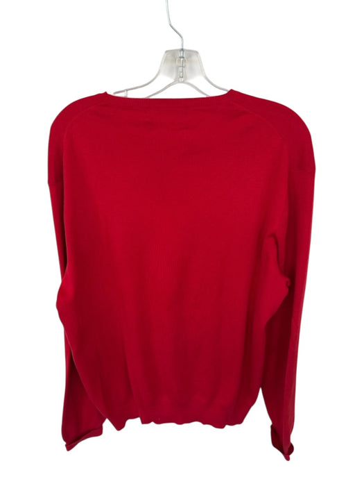 Polo Ralph Lauren Size XL Red & Navy Cotton Solid Crew Neck Men's Sweater Red & Navy / XL